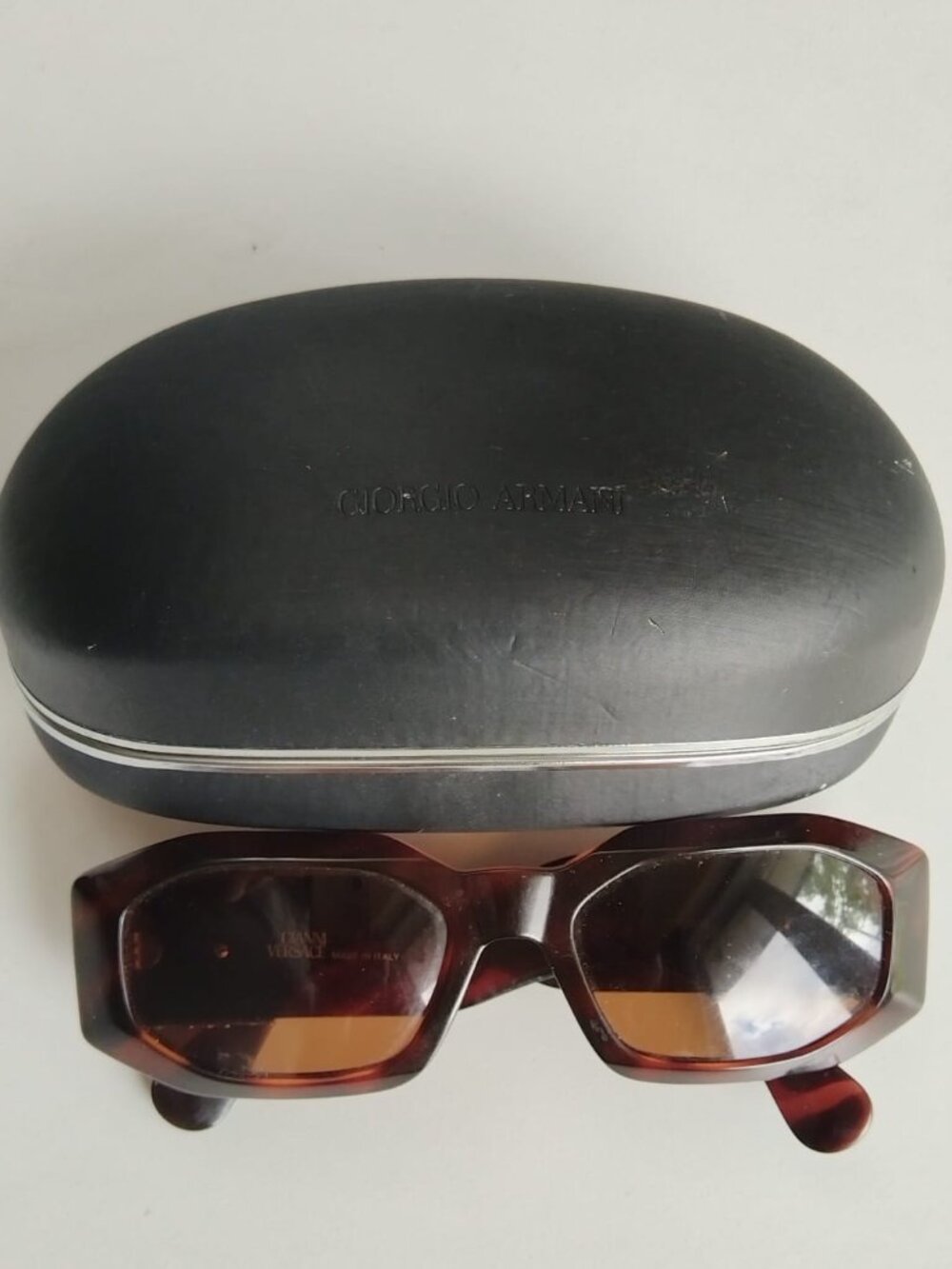 Vintage Gianni Versace 414/H COL 90A Medusa Crystal Rhinestone Sunglasses Italy